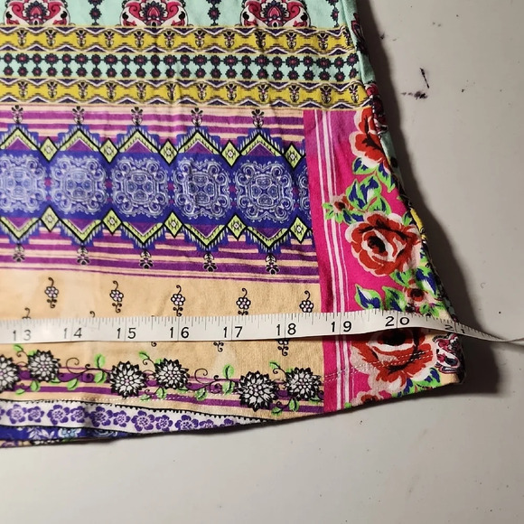 Johnny Was Like NEW Multicolor Floral Patchwork Tank Top XXS - Picture 5 of 9